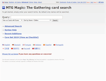 Tablet Screenshot of magiccards.info